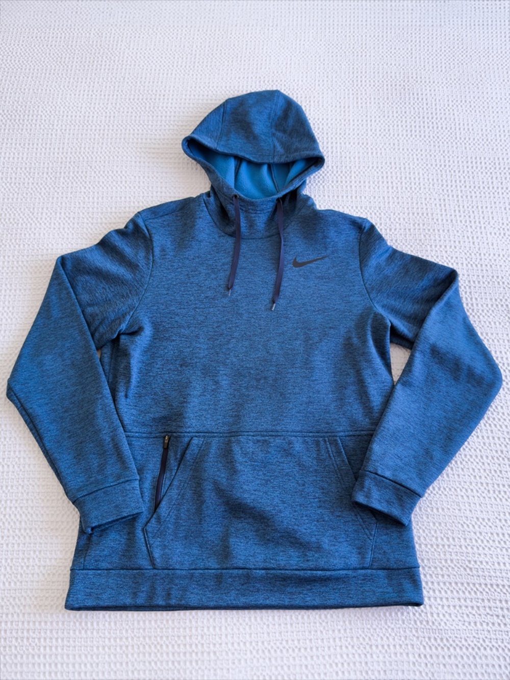 Nike Therma-Fit Long Sleeve Hoodie Blue Men's Size Medium Tall
